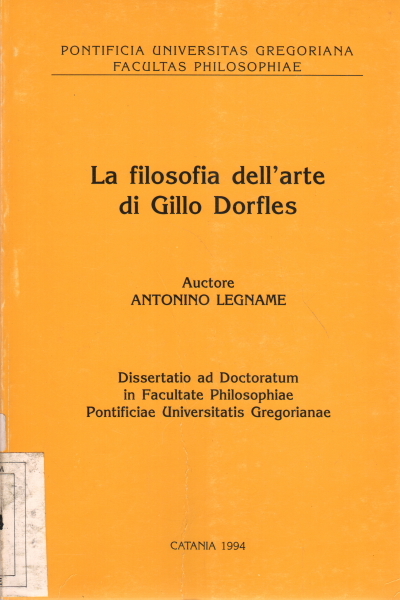 La filosofia dell'arte di Gillo Dorfles