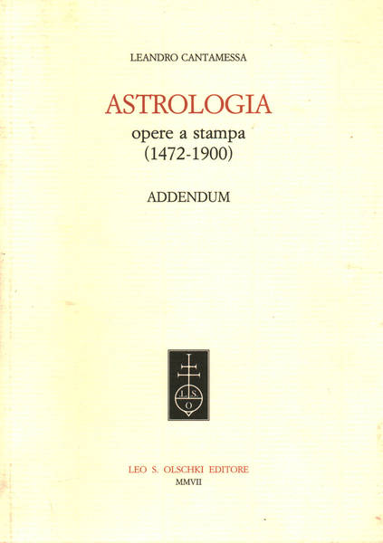 Astrologia: Opere a stampa (1472-1900) Addendum