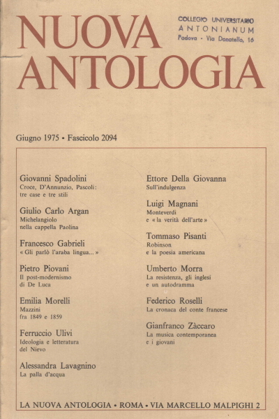 Nuova Antologia. Giugno 1975, Fascicolo 2094