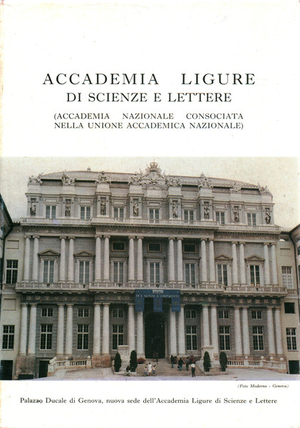 Accademia ligure di Scienze e Lettere Centenario degli atti accademici …