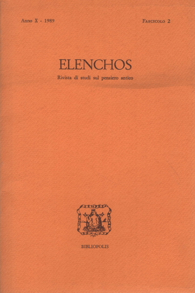 Elenchos, Anno X - 1989, Fascicolo 2