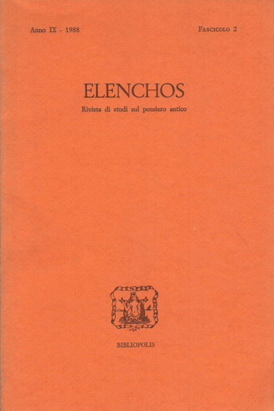 Elenchos, Anno IX - 1988, Fascicolo 2