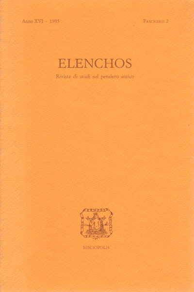 Elenchos, Anno XVI - 1995, Fascicolo 2