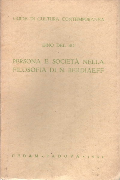 Persona e società nella filosofia di N. Berdiaeff