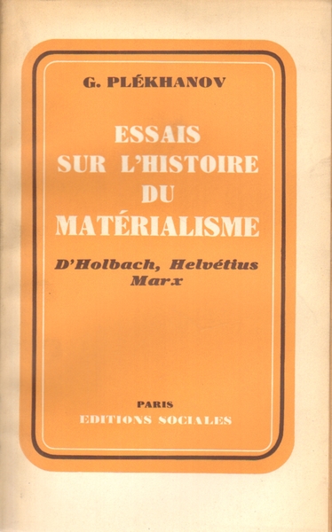 Essais sur l'histoire du matérialisme