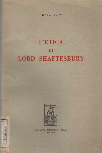 L'etica di Lord Shaftesbury