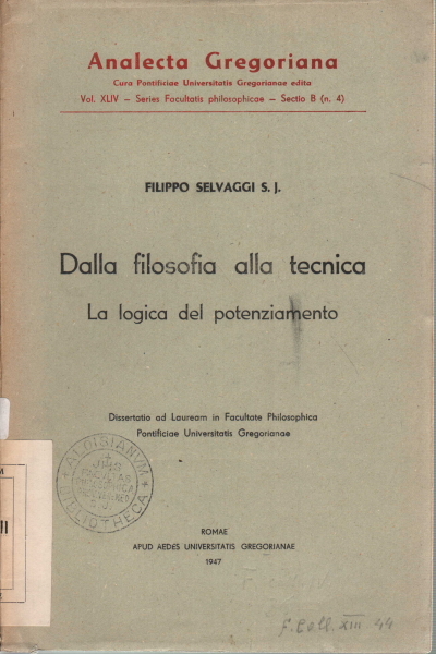 Dalla filosofia alla tecnica