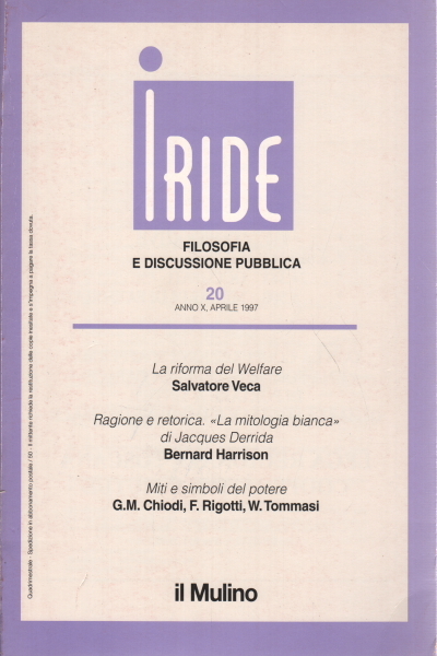 Iride. Anno X n. 20 gennaio-aprile 1997