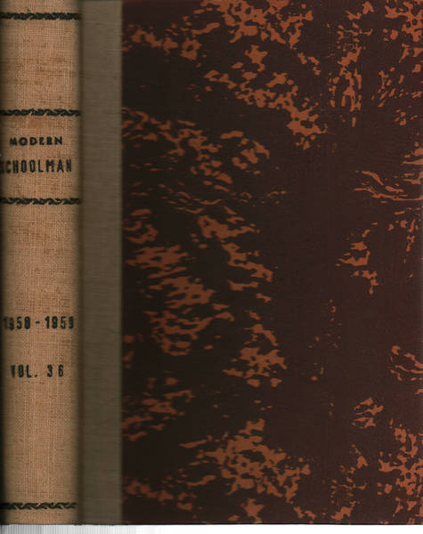 The Modern Schoolman volume XXXVI, n.1; n.2; n.3; n.4 1958-1959