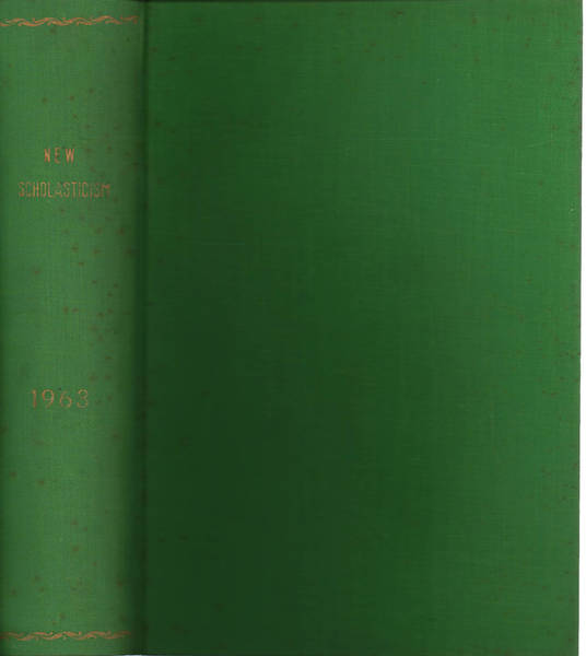 The new scholasticism Volume XXXVII 1963 n.1-2-4