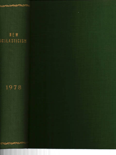 The new scholasticism Volume LII 1978 n.1-2-3-4