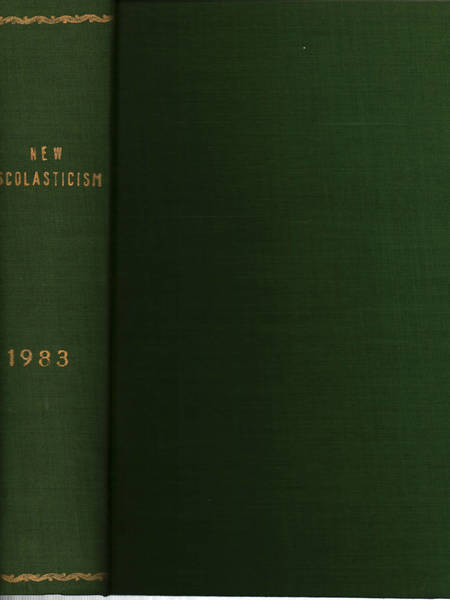 The new scholasticism Volume LVII 1983 n.1-2-3-4