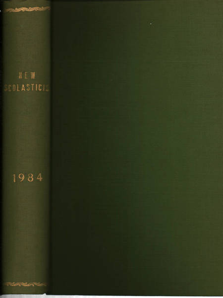 The new scholasticism Volume LVIII 1984 n.1-2-3-4