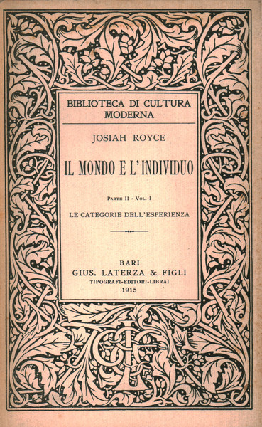 Il mondo e l'individuo. Parte seconda: La natura, l'uomo e …