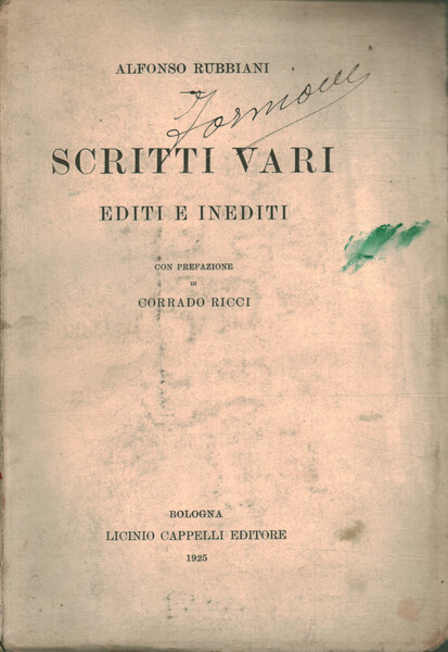 Scritti vari. Editi e inediti