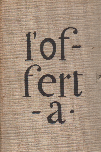 L'offerta: sonetti, disegni, acqueforti
