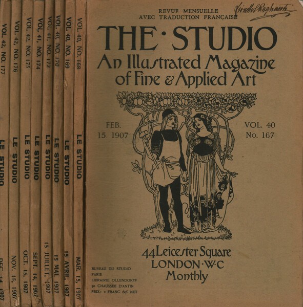 The Studio annata 1907 (9 fascicoli): vol. 40 n. 167 …