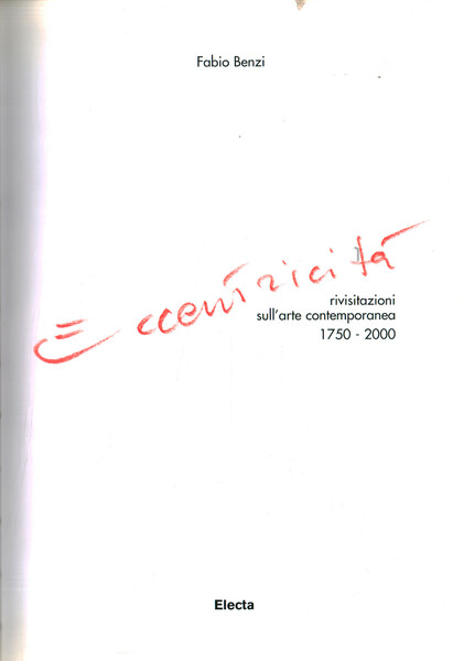 Eccentricità. Rivisitazioni sull'arte contemporanea 1750 - 2000