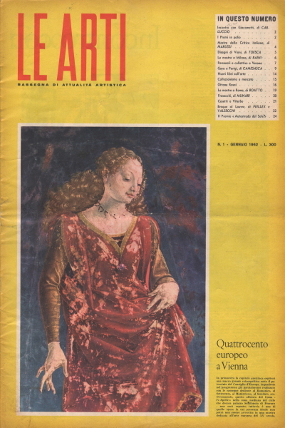 Le Arti. N. 1 - Gennaio 1962