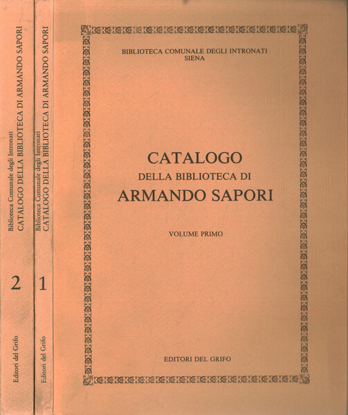 Catalogo della biblioteca di Armando Sapori (2 Volumi)