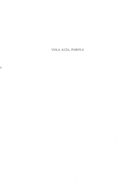 Vola alta, parola