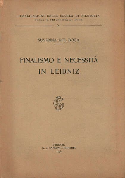 Finalismo e necessità in Leibniz