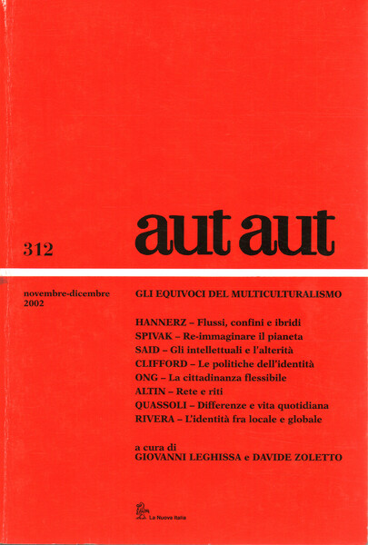 Aut aut (312) Gli equivoci del multiculturalismo