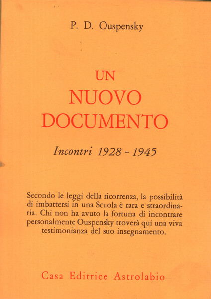 Un nuovo documento