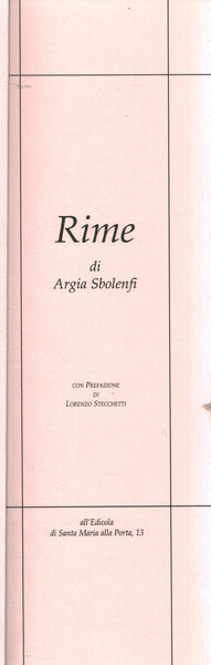 Rime di Argia Sbolenfi