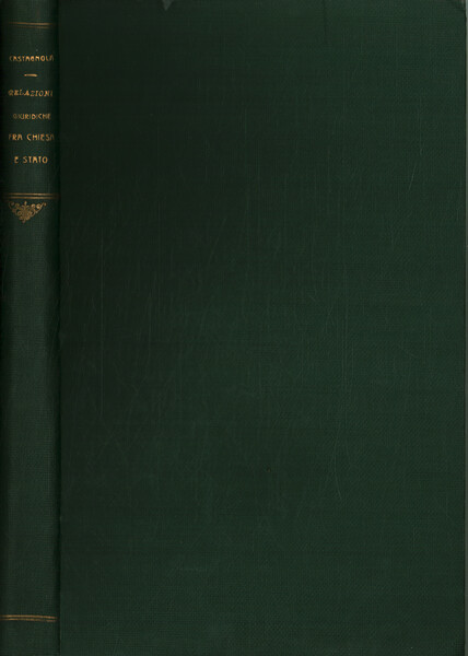 Delle relazioni giuridiche fra Chiesa e Stato