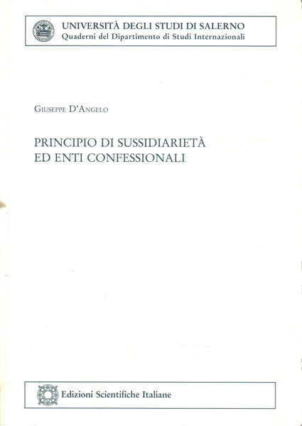 Principio di sussidiarietà ed enti confessionali