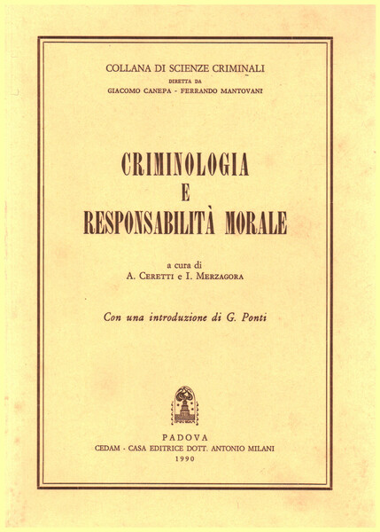 Criminologia e responsabilità morale