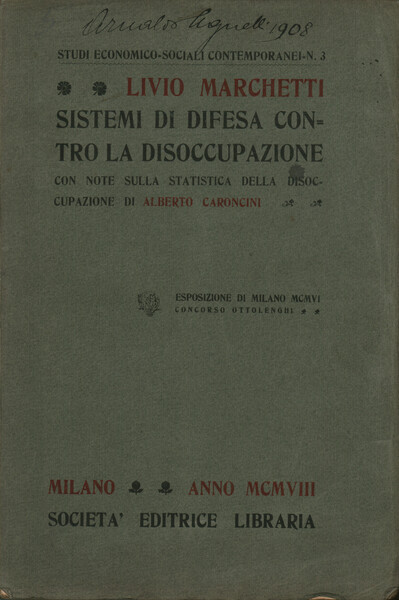 Sistemi di difesa contro la disoccupazione con note sulla statistica …