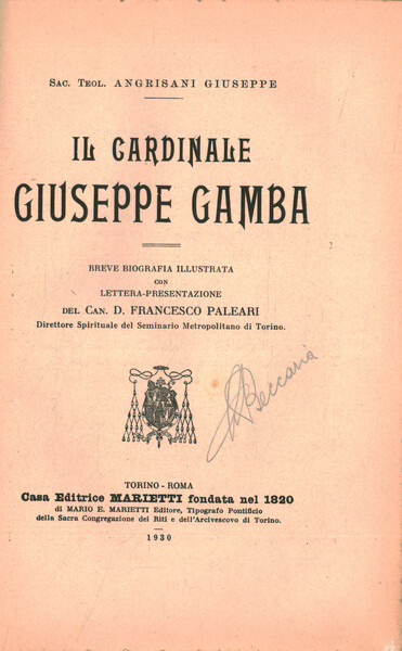 Il Cardinale Giuseppe Gamba