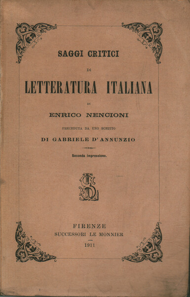 Saggi critici di letteratura italiana