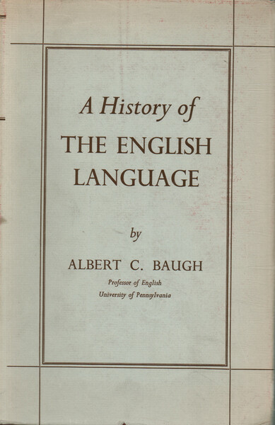 A History of the ENGLISH LANGUAGE