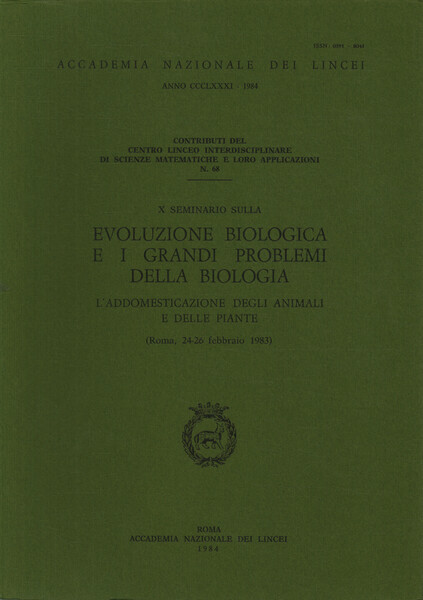 X seminario sulla evoluzione biologica e i grandi problemi della …