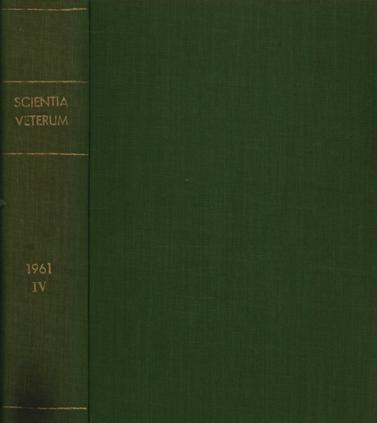 Scientia Veterum. Collana di studi di storia della medicina IV …