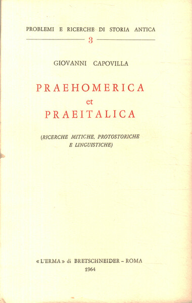 Praehomerica et Praeitalica