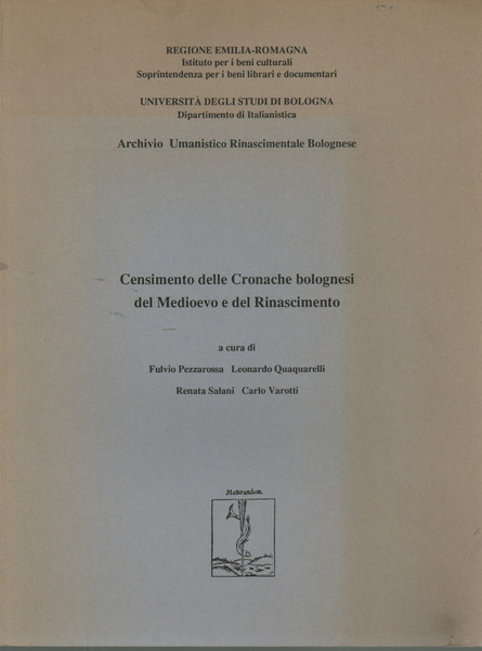 Censimento delle Cronache bolognesi del Medioevo e del Rinascimento