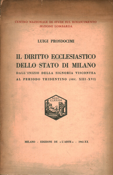 Il diritto ecclesiastico dello Stato di Milano