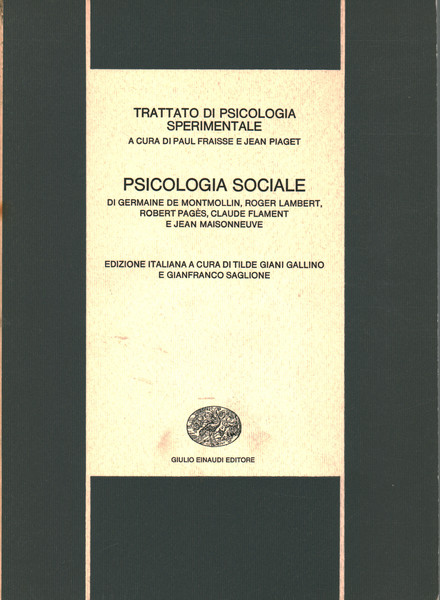 Trattato di psicologia sperimentale - 9 Psicologia sociale