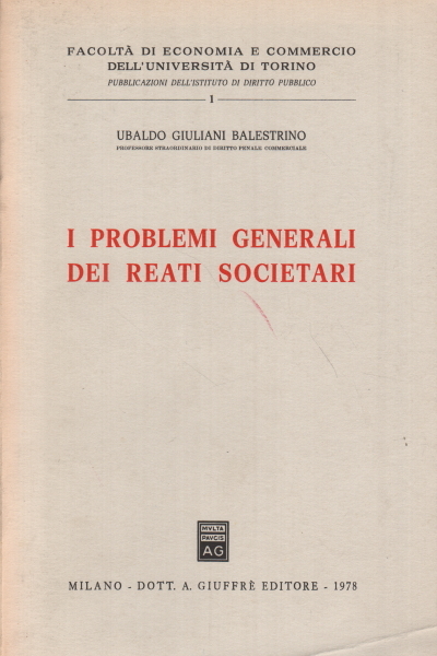I problemi generali dei reati societari