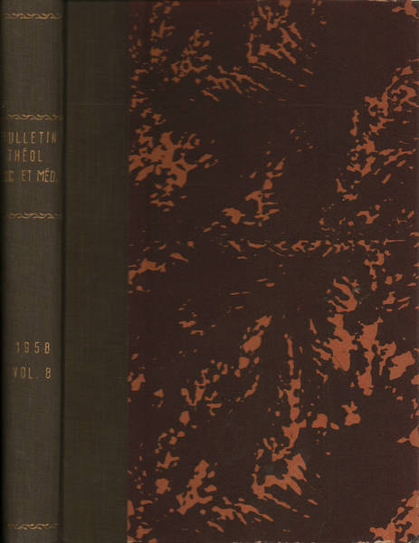 Bulletin de Théologie ancienne et médiévale Tome VIII N.1-439/440-881 1958