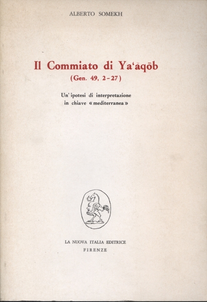 Il commiato di Ya'aqob (Gen. 49, 2-27)