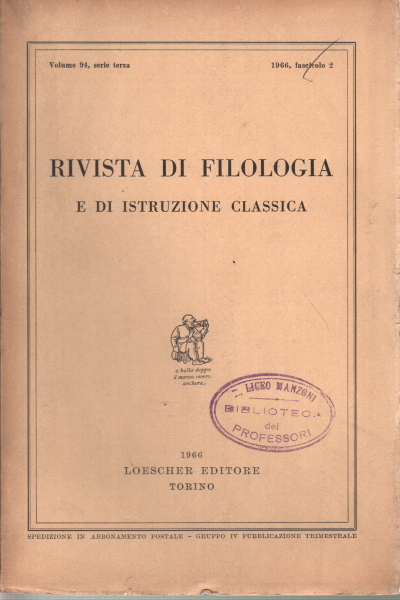 Rivista di filologia e di istruzione classica. Serie terza, vol. …