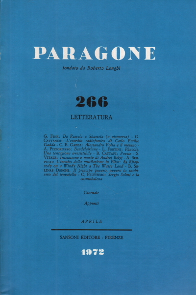 Paragone. Letteratura (numero 266)