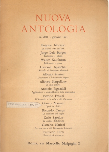 Nuova Antologia n.2041-gennaio 1971