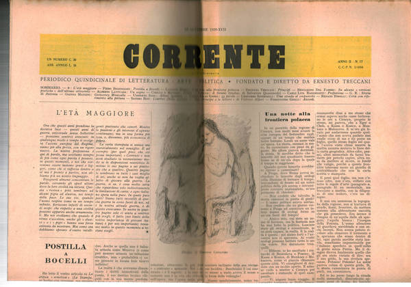 Corrente di Vita Giovanile, periodico quindicinale di Letteratura, Arte, Politica …