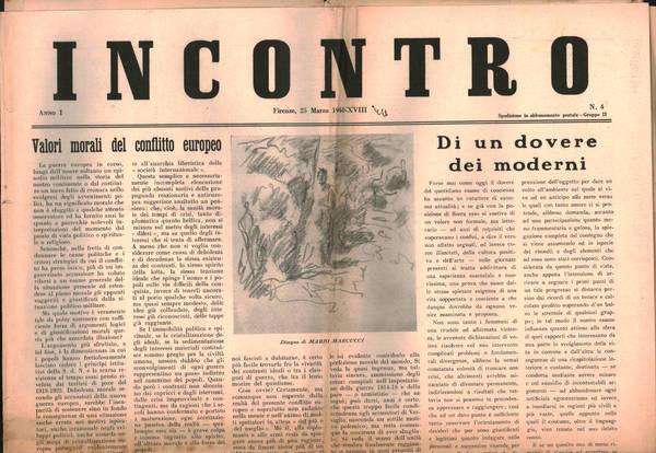 Incontro Anno I, n. 4 25 Marzo 1940